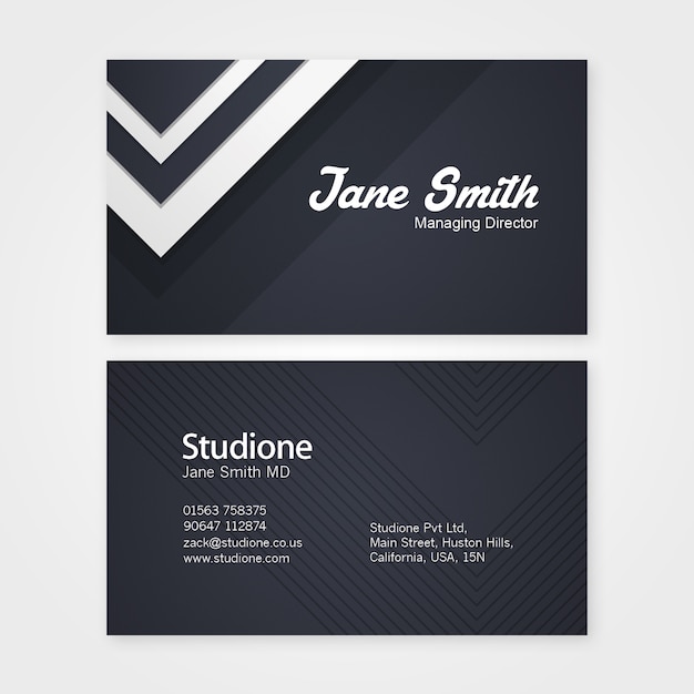 Black business card