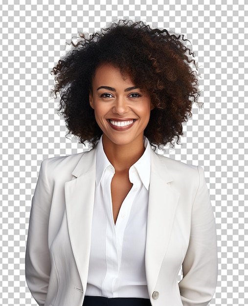 PSD black businesswoman smiling