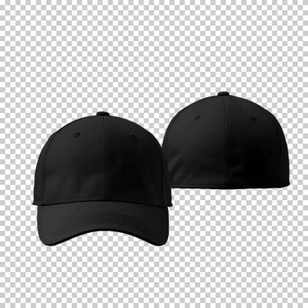 PSD black cap on transparent background