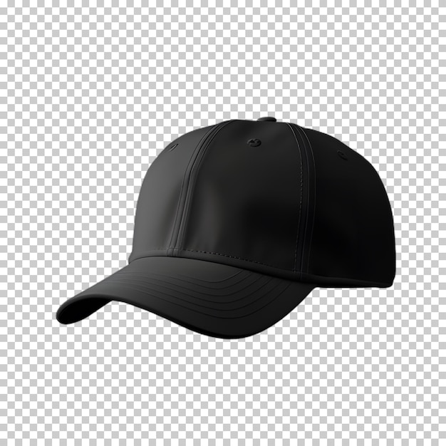 PSD black cap on transparent background