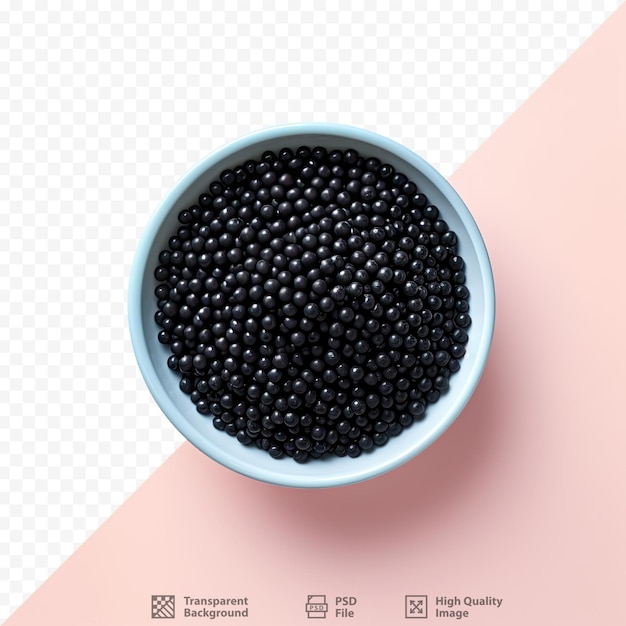 PSD black caviar isolated on dark surroundings