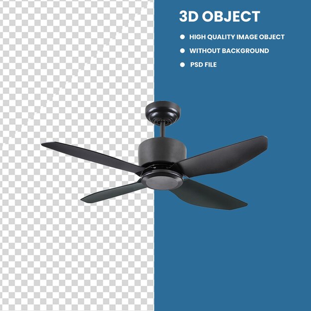 PSD black ceiling fan