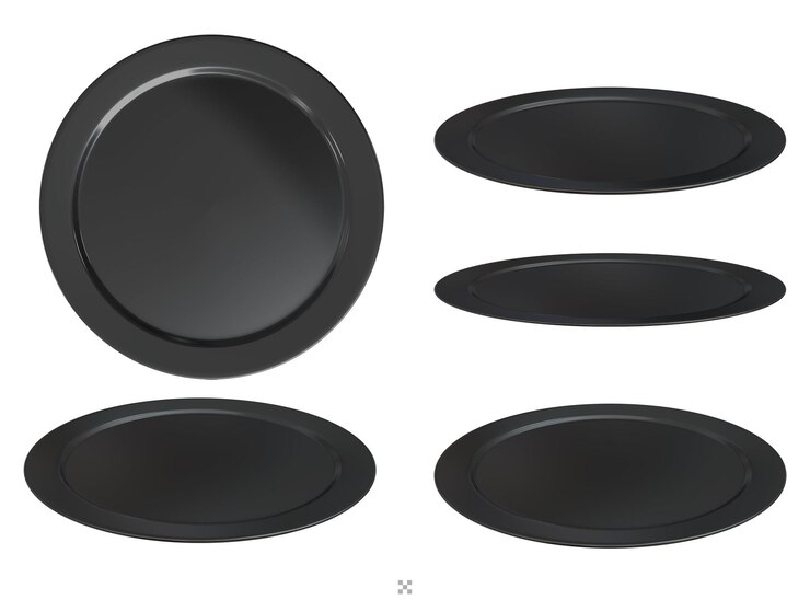 PSD レストランの食卓用セラミックプレートセット 3dレンダリング