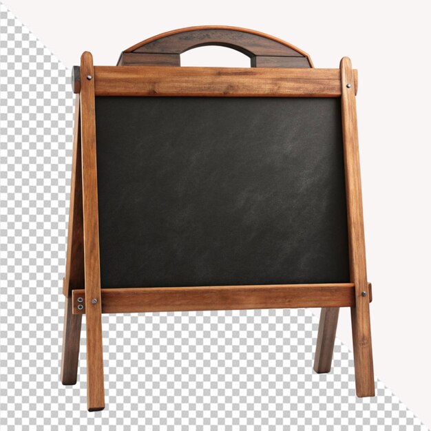 PSD black chalk board on transparent background