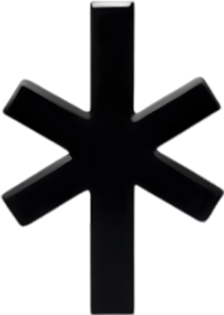 미니멀리즘 스타일 의 검은색 그리스도인 십자가 아이콘 디자인