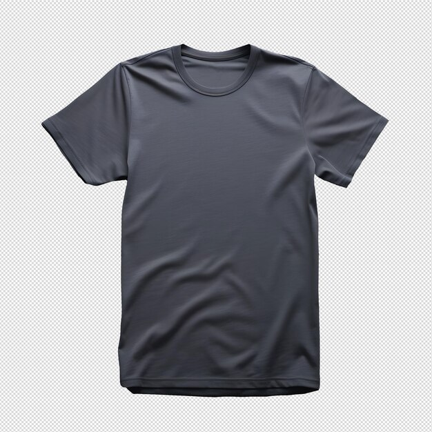 PSD black clean tshirt without background ready for mockup without background