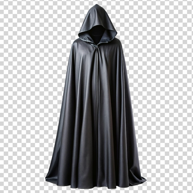 PSD black cloak isolated on transparent background