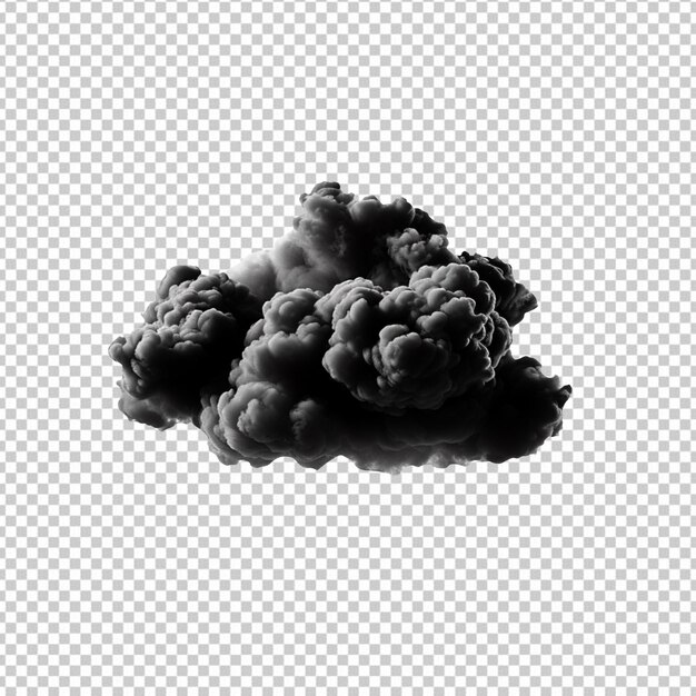 PSD black clouds isolated on transparent background png available