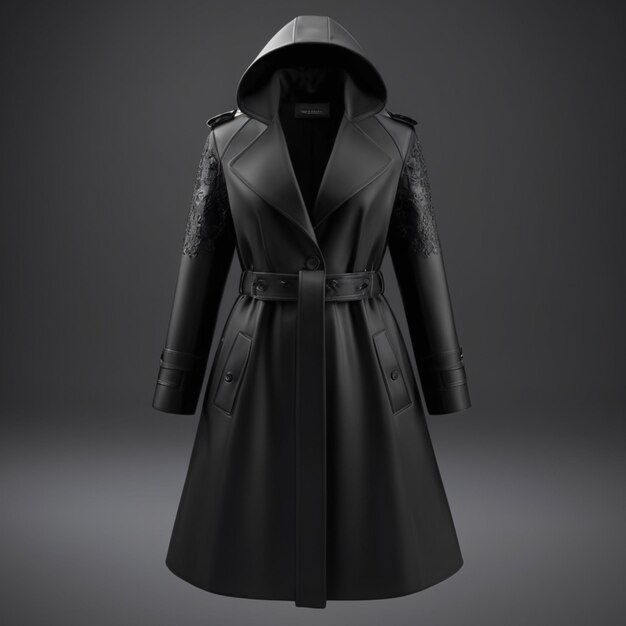 PSD black coat psd on a dark background