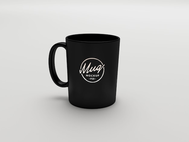 Black Coffee Mug Mockup