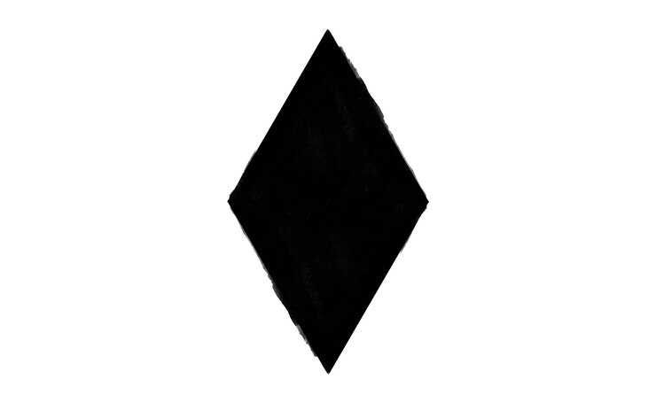 PSD black diamond shape - isolated illustration with textures and design elements