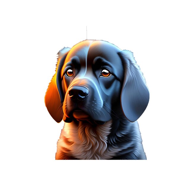 Black dog face vector image