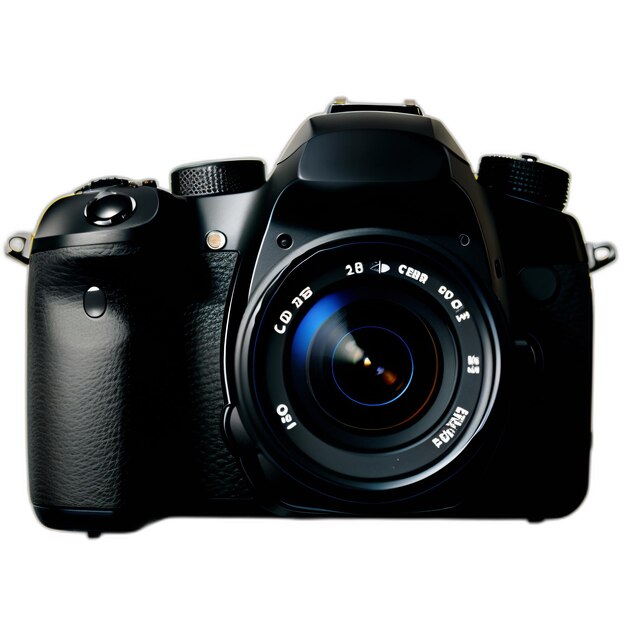 PSD black dslr photo camera isolated ai generated image