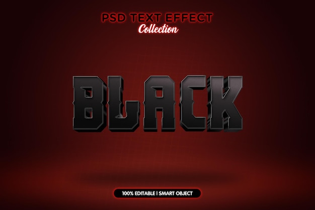 PSD black elegant text effect template