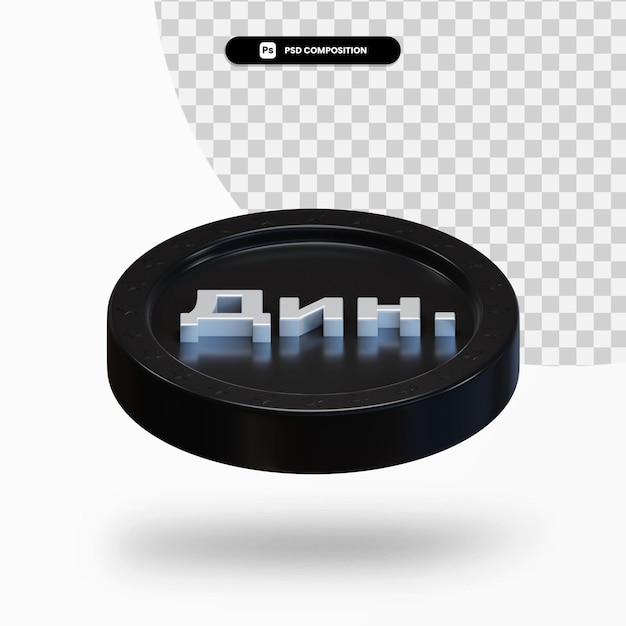 black exchange coin 3d rendering isolated
