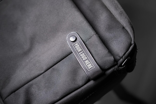 PSD 블랙 패브릭 소매 가방 이랑 템플릿