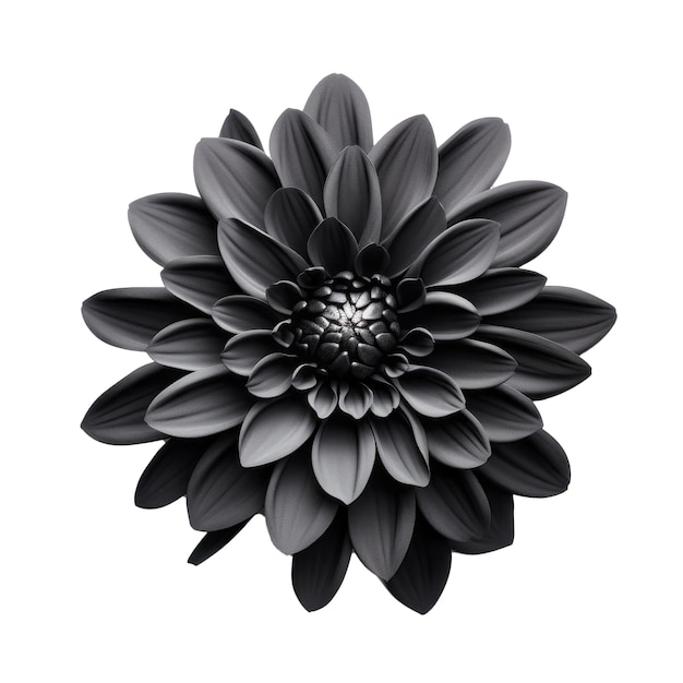 투명 한 배경 에 있는 검은 꽃