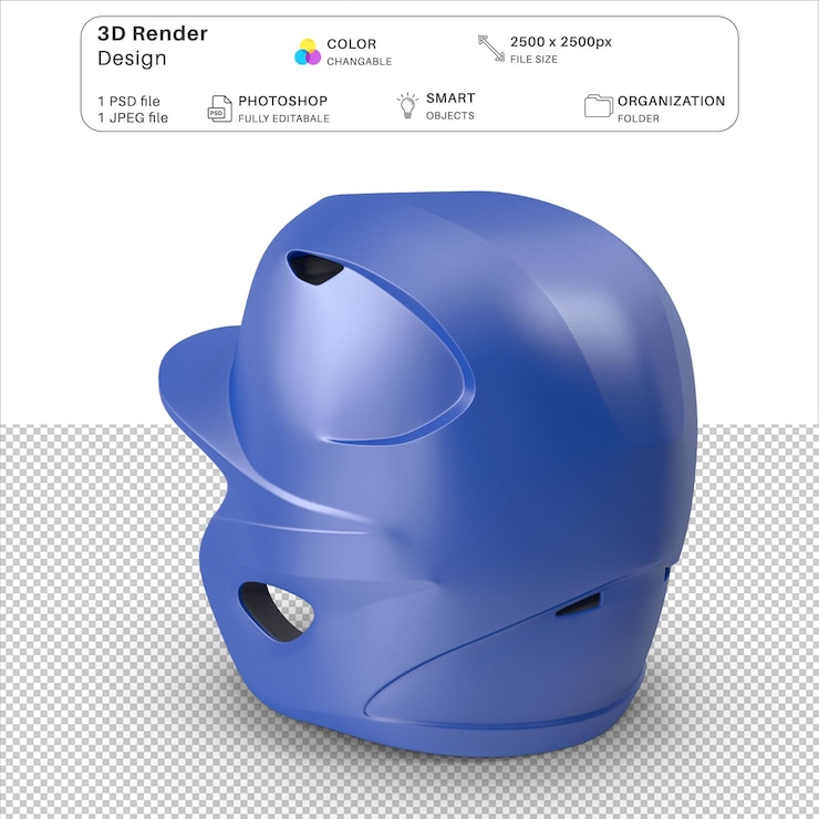 PSD black football helmet 3d modeling psd file