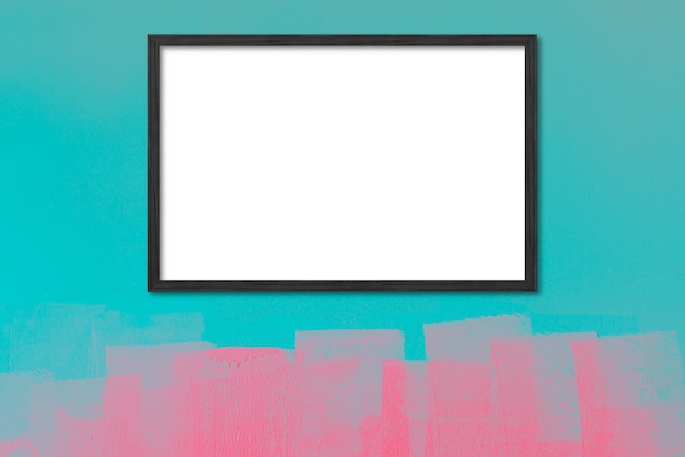 PSD black frame on a wall