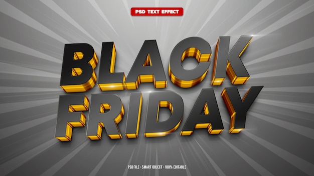 Black Friday 3D editable text effect