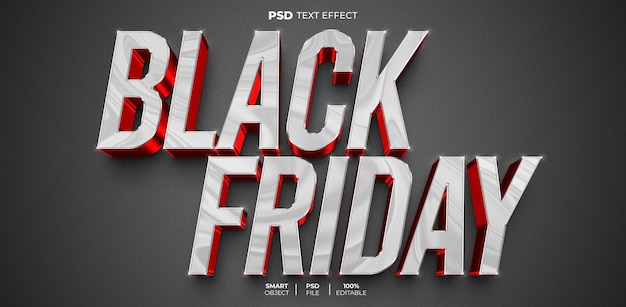 Black Friday 3D editable text effect