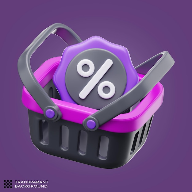 black friday 3d illustrations icon