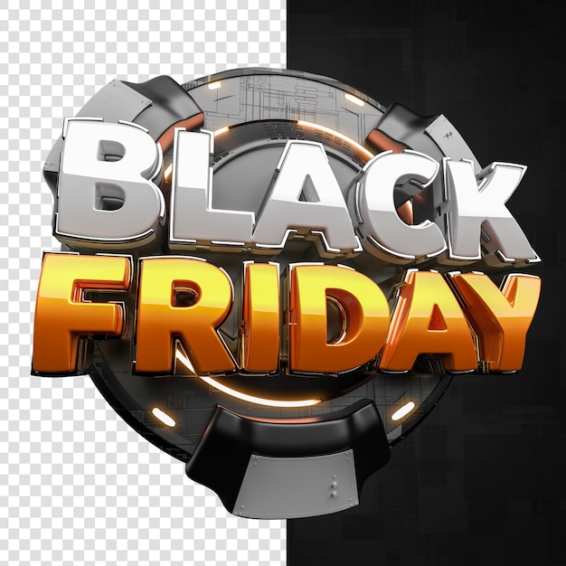 BLACK FRIDAY 3D 네온 씰