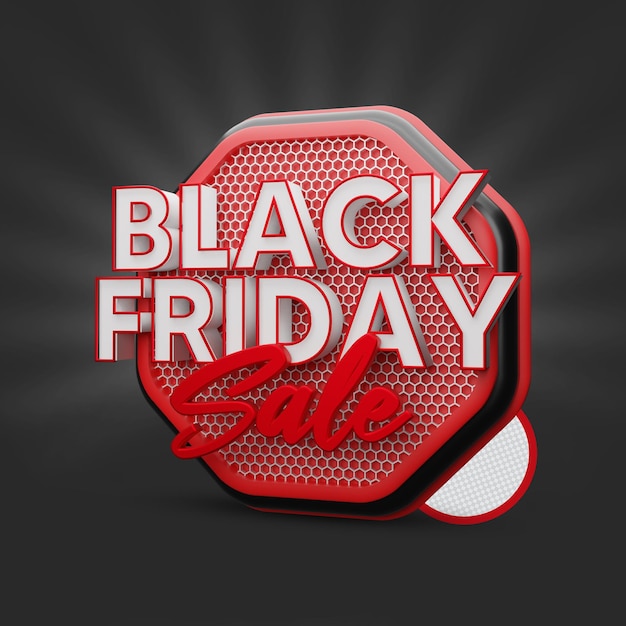 PSD black friday 3d render