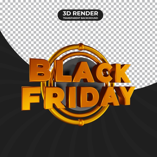 Rendering 3d del black friday