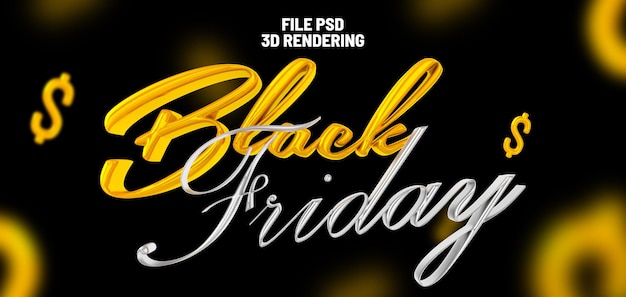 Black friday 3d-renderingbanner