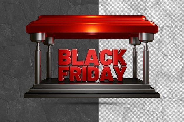 PSD black friday 3d shop design sfondo trasparente psd