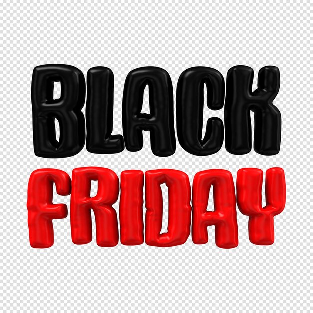 PSD black friday 3d text