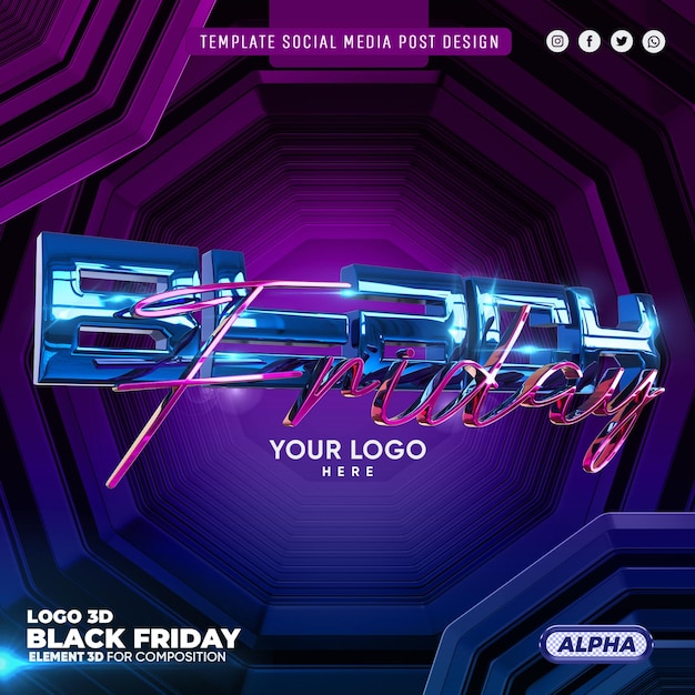 PSD black friday 3d