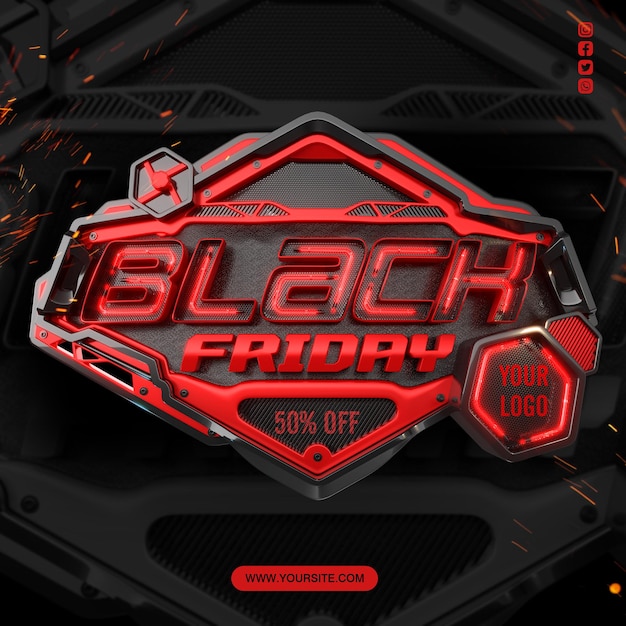 PSD black friday banner background