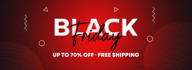 Black friday banner decor design stock