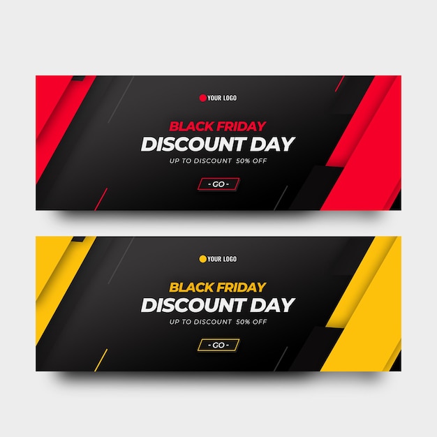 Black friday banner template design