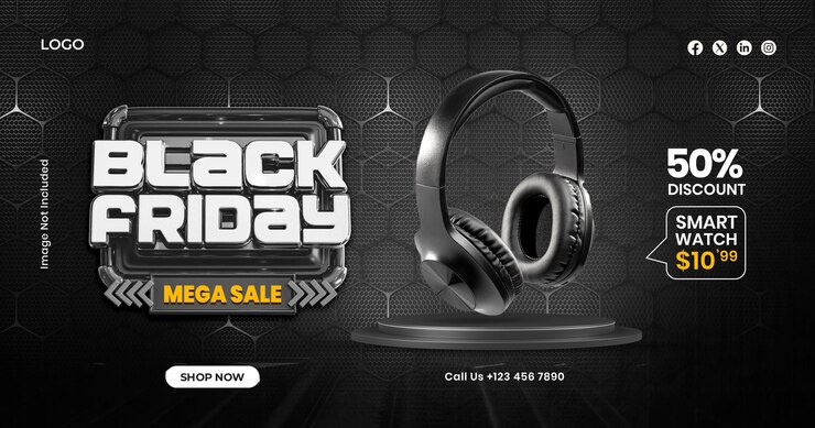 PSD black friday big sale social media post design template