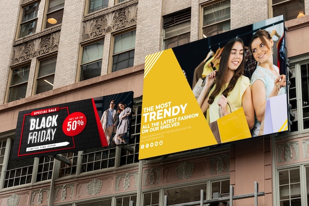 Black friday billboard mock-up