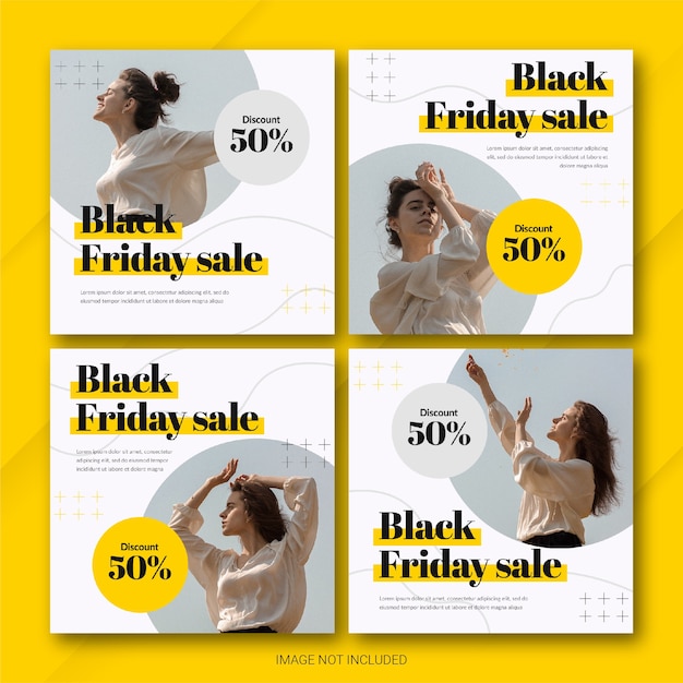 Il modello di bundle post instagram della campagna del black friday