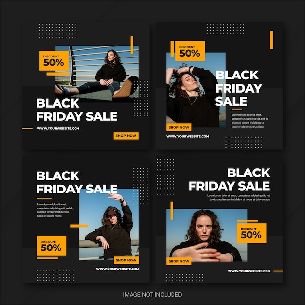 The Black Friday Campaign Instagram post bundle template 