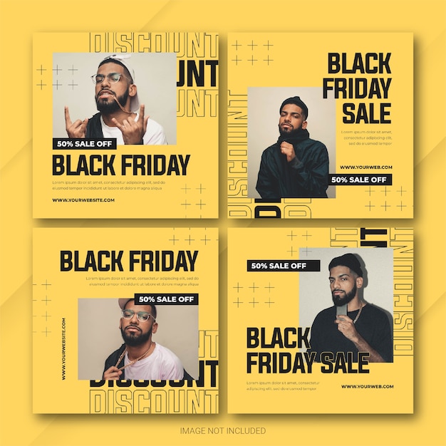 Il modello di bundle post instagram della campagna del black friday