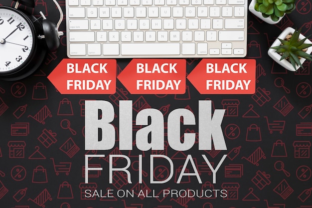 PSD black friday campaign with tags