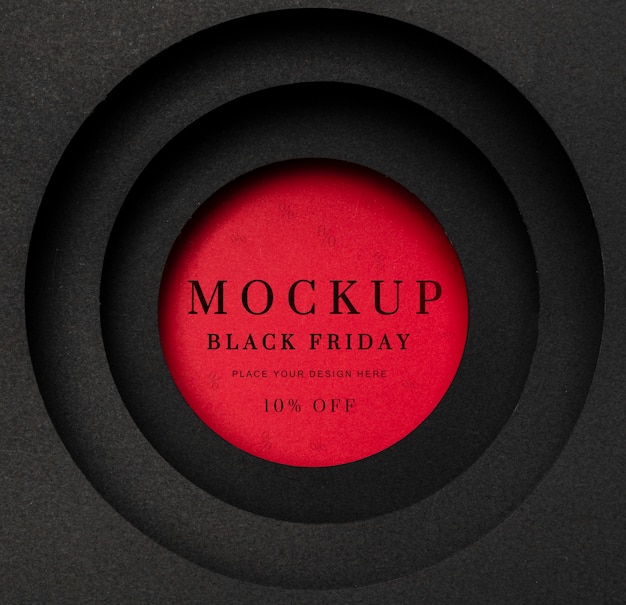 PSD black friday circular red mock-up