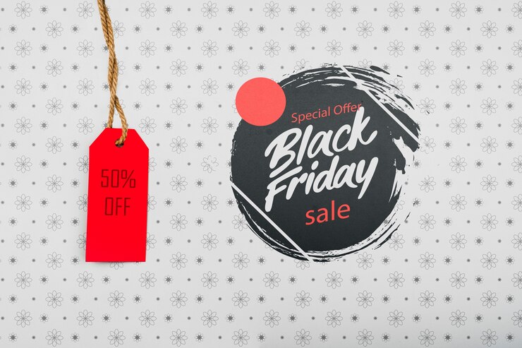 PSD black friday concept price tag