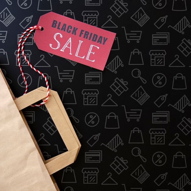 PSD black friday concept with black background