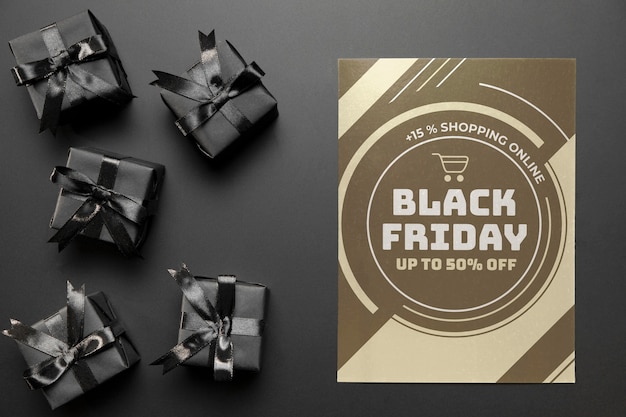 PSD black friday concept with mock-up