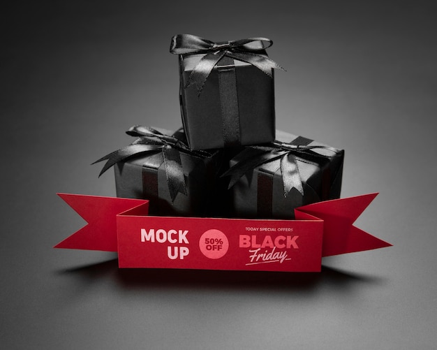 PSD black friday concept with mock-up