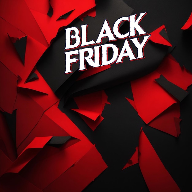 PSD black friday concept with realistic background