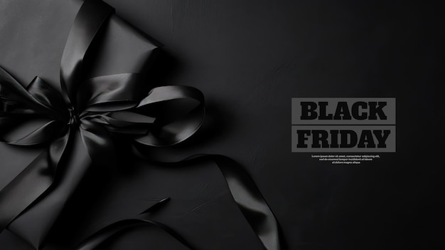 Black friday-dagachtergrond met black gift-ornamenten