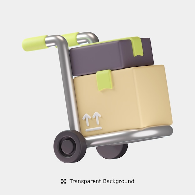 Black Friday Delivery 3d icon illustration